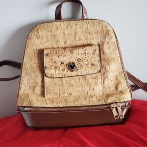 Cork/leather backpack